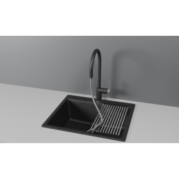 Смеситель для кухни GRANULA с выдвижным изливом (8172, ТУРМАЛИН)