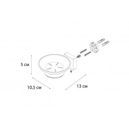 Мыльница FIXSEN Kvadro стекло (FX-61308)