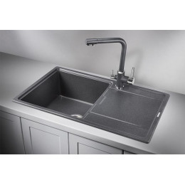 Кухонная мойка GRANULA (7804, ГРАФИТ)