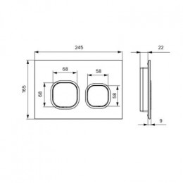 Клавиша смыва IDDIS белая Unifix 004 (UNI04WBi77)