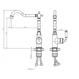 Смеситель для кухонной мойки ESKO PRAGUE (PG 519)