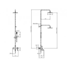 Душевая система, сатин, FASHUN (A52433)