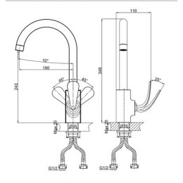 Смеситель для кухни DK Venice Gondola (DA1022441)