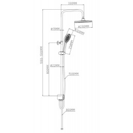 Душевая система, ESKO (ST1350N)