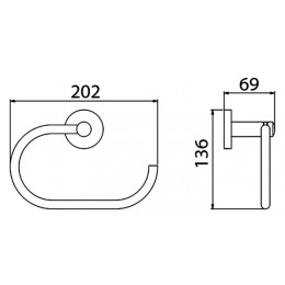 Полотенцедержатель полукольцо Timo Saona (13050/03)