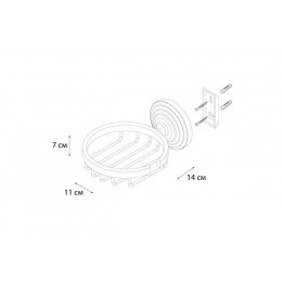 Мыльница FIXSEN Retro решетка круг (FX-83809A)