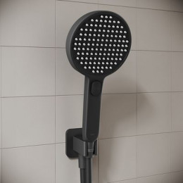 Душевая система IDDIS Optima Home с тропическим и ручным душем, матовый черный (OPHBL02i67)