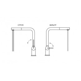 Смеситель для кухни GRANULA с выдвижным изливом и подключением к фильтру (8170, НЕРЖ)