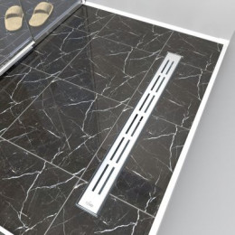 Душевой лоток TIMO Drain Protect 600 с вставкой DG20, сатин (DP20600-DG20600)