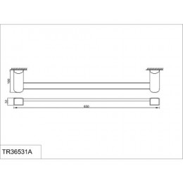 Полотенцедержатель 65 см. RUSH Thira (TR36531A)