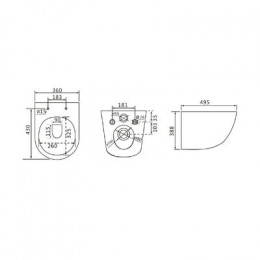 Унитаз Lemark Торнадо GLAZER подвесной (9614003)