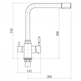 Смеситель для кухни FASHUN под фильтр (A54309-17)