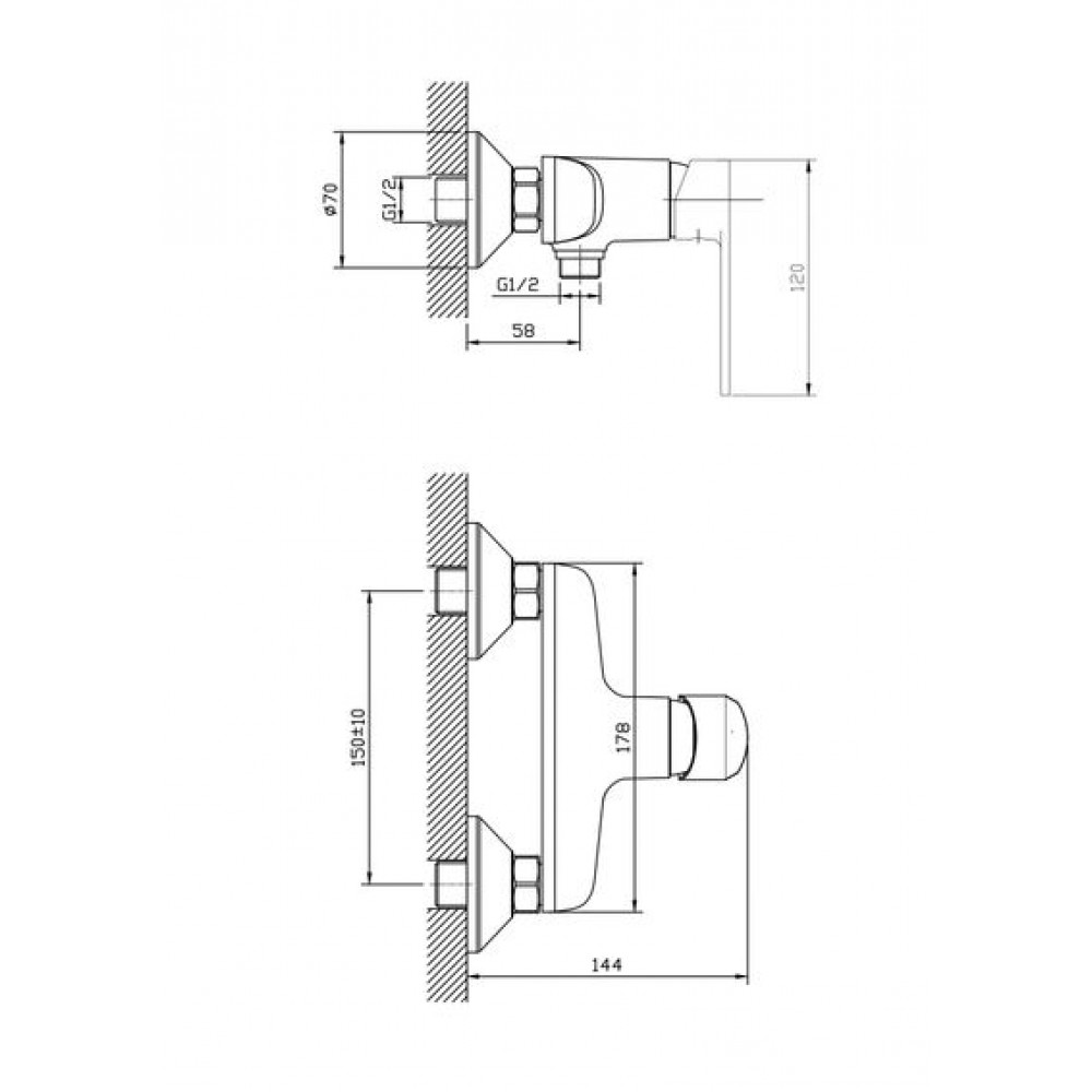 Смеситель для душа ESKO Belgrade (BD 80)