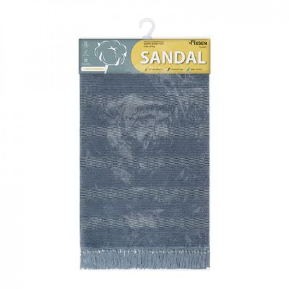 Коврик для ванной 1-ый Fixsen SANDAL серо-голубой, 50х80см (FX-8020C)