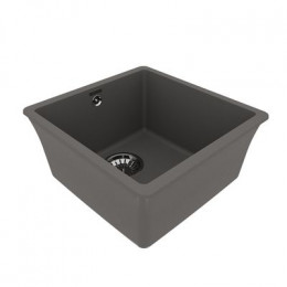 Кухонная мойка Lemark SINARA 400-U подстольного монтажа из кварцгранита цвет: Серый шёлк (9910065)