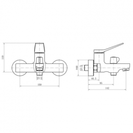 Смеситель FASHUN ванно-душевой (A3286)