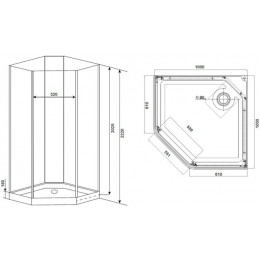 Душевая кабина Timo Premium ILMA 100*100*222 (ILMA701)
