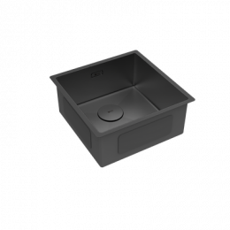 Кухонная мойка Lemark OLANGA 440 прямоугольная из нержавеющей стали цвет: чёрный матовый (9932124)