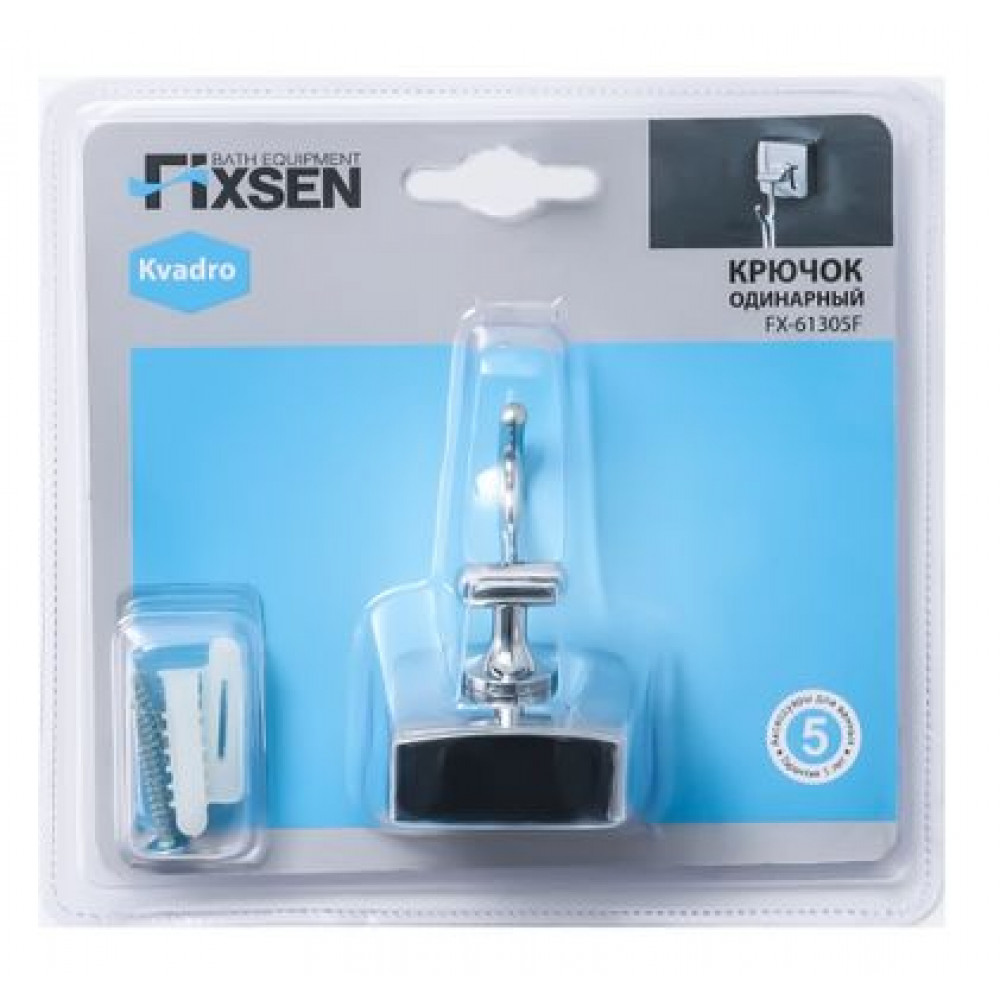 Крючок FIXSEN Kvadro одинарный (FX-61305F)