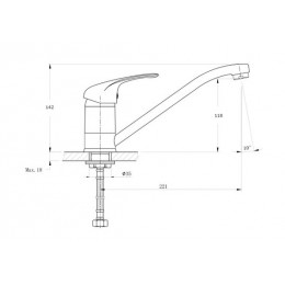 Смеситель для кухонной мойки RUSH Corsica (CO4240-27)