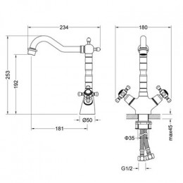 Смеситель для раковины Timo Nelson (0143/03F) черный