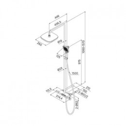 Душевая система с тропическим душем с термостатом IDDIS SpaHome (SPHSBTKi06)