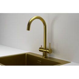Смеситель для кухни GRANULA (7104, ЗОЛОТО САТИН)