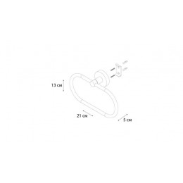 Полотенцедержатель кольцо хром Fixsen Comfort Chrome (FX-85011)