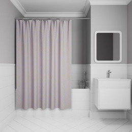 Штора для ванной IDDIS Base 200x180 см, Полиэстер, фиолетовый (BG02P18i11)