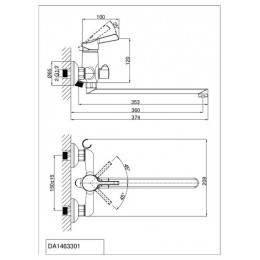 Смеситель для ванны DK Rhein Schiller (DA1463301)