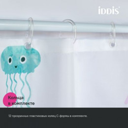 Штора для ванной IDDIS 200x180 см, Полиэстер (BO03P18i11)