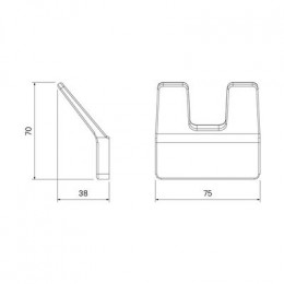 Крючок двойной сплав металлов хром IDDIS Slide (SLISC20i41)
