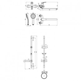 Комплект для ванны и душа Lemark SET "2 в 1" (LM7305C)