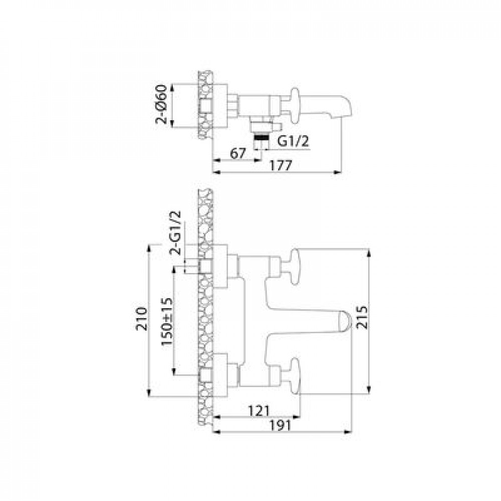 Смеситель для ванны IDDIS Acros (ACRSB02i02WA)