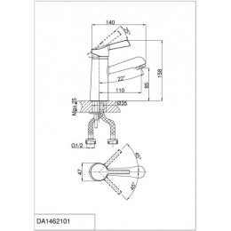 Смеситель для раковины DK Rhein Schiller (DA1462101)