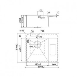 Мойка IDDIS Haze 590*510 сатин, левая (HAZ59SLi77)