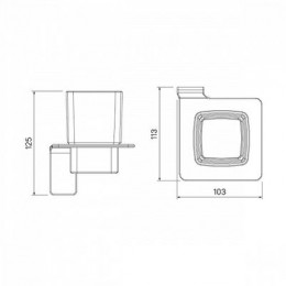 Подстаканник одинарный IDDIS Slide матовое стекло сплав металлов (SLIBSG1i45)