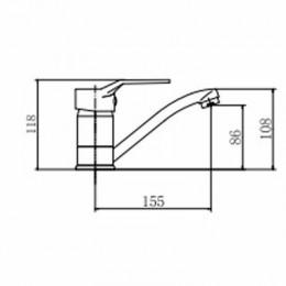 Смеситель для кухни/умывальника FASHUN хром (A4563)