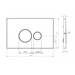 Клавиша смыва, хром, Venice, DK (DB1029001)