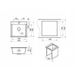 Кухонная мойка GRANULA ESTETICA (5201, БАЗАЛЬТ)