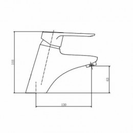 Смеситель для умывальника FASHUN хром (A1007)