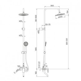 Смеситель для ванны IDDIS Edifice (EDISB3Fi06)