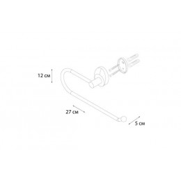 Полотенцедержатель FIXSEN Europa кольцо (FX-21811A)