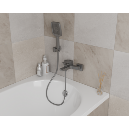 Смеситель для ванны с коротким изливом RUSH Thira (TR3635-44Grey)