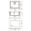 Кухонная мойка Lemark SINARA 540-U подстольного монтажа из кварцгранита цвет: Грей (9910075)