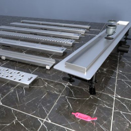 Душевой лоток TIMO Drain Protect 900 с вставкой SG20, сатин (DP20900-SG20900)