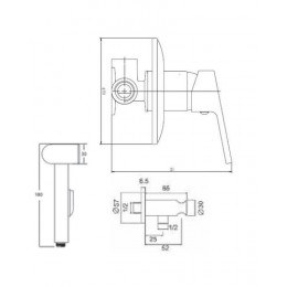 Набор с гигиеническим душем ESKO (SHS 4 in1)