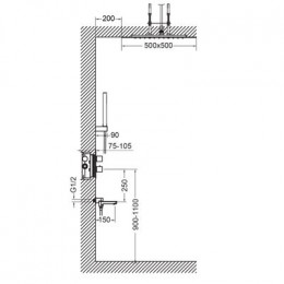 Душевая система встроенная с термостатом Timo Petruma (SX-5019/03SM) черный