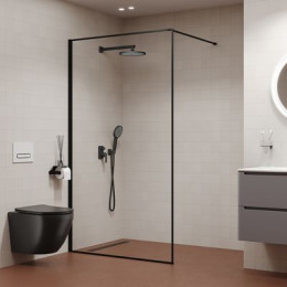 Душевая система IDDIS Optima Home с тропическим и ручным душем, матовый черный (OPHBL02i67)