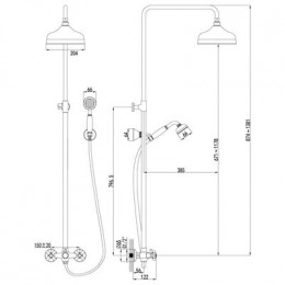 Душевая система для душа Lemark Vintage (LM2860B)